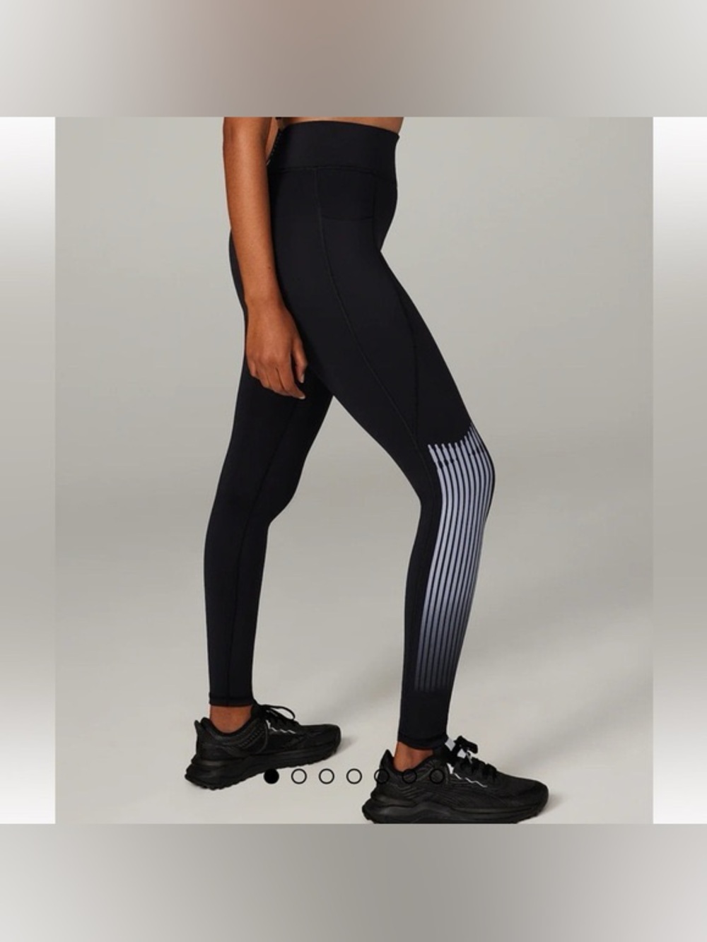 Savage X Fenty Black Performance Leggings with Printed Logo